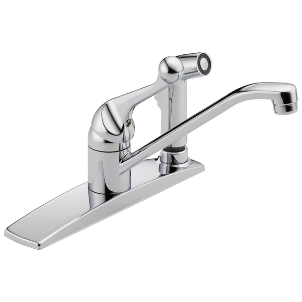 Kitchen Faucet, With Spray, Single-Lever, Chrome