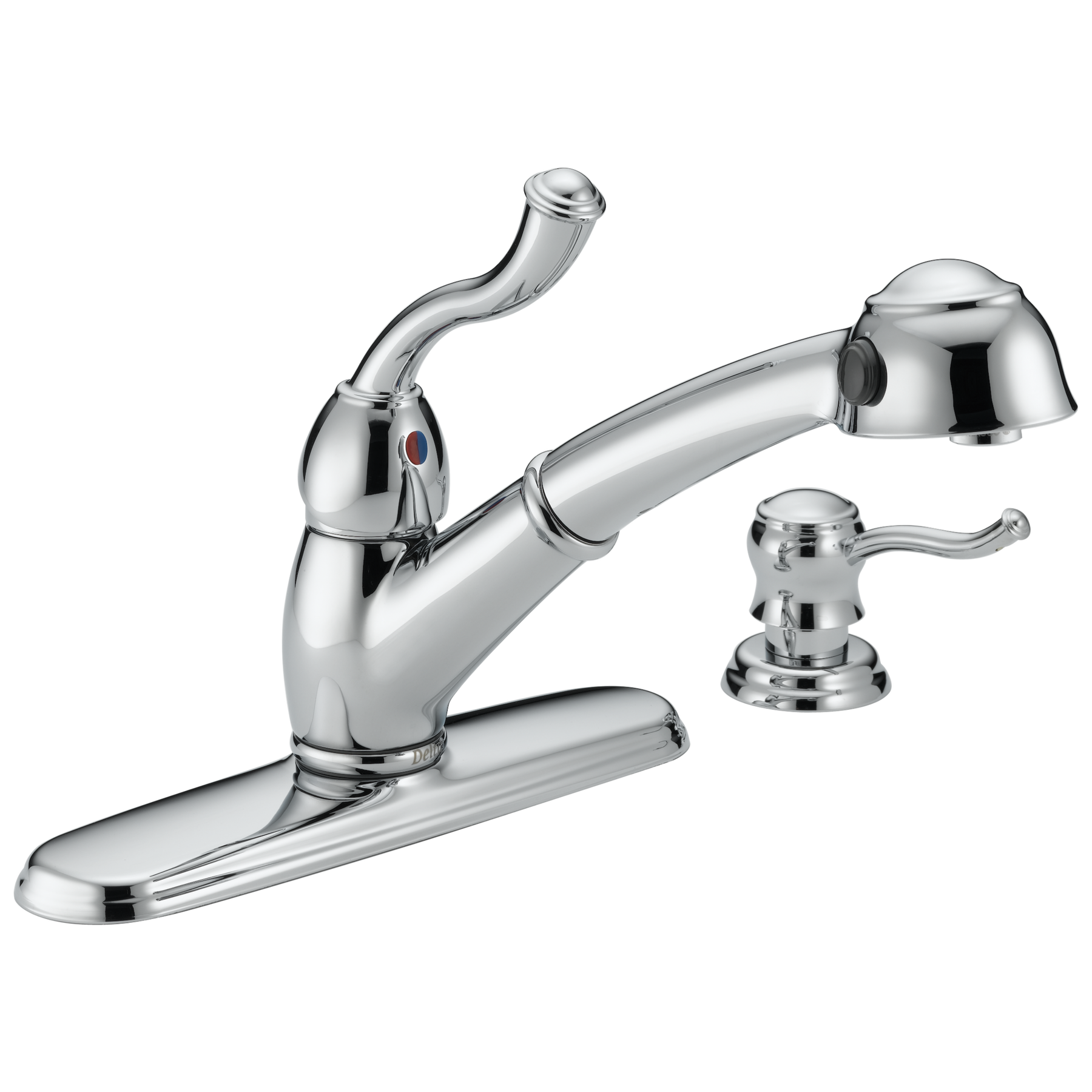 Single Handle PullOut Kitchen Faucet in Chrome 473 Delta Faucet