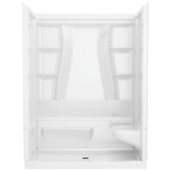 Nit alcove ホワイト　トップス Exhibit 6030 IFS AFR Acrylic Alcove Left-Hand Drain Bathtub