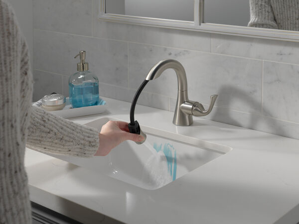 Single Handle Pull-Down Bathroom Faucet, image 6