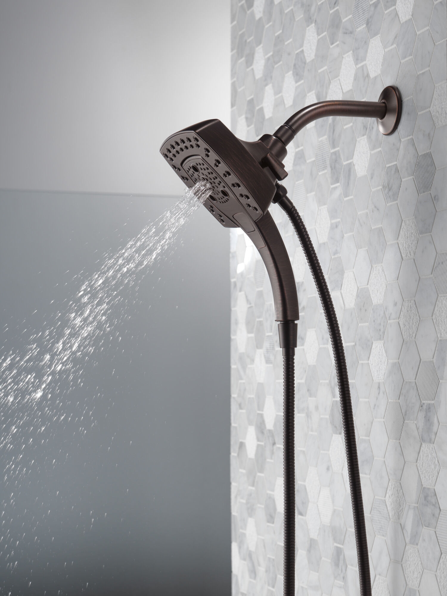 H2Okinetic® In2ition® 5-Setting Two-in-One Shower in Venetian