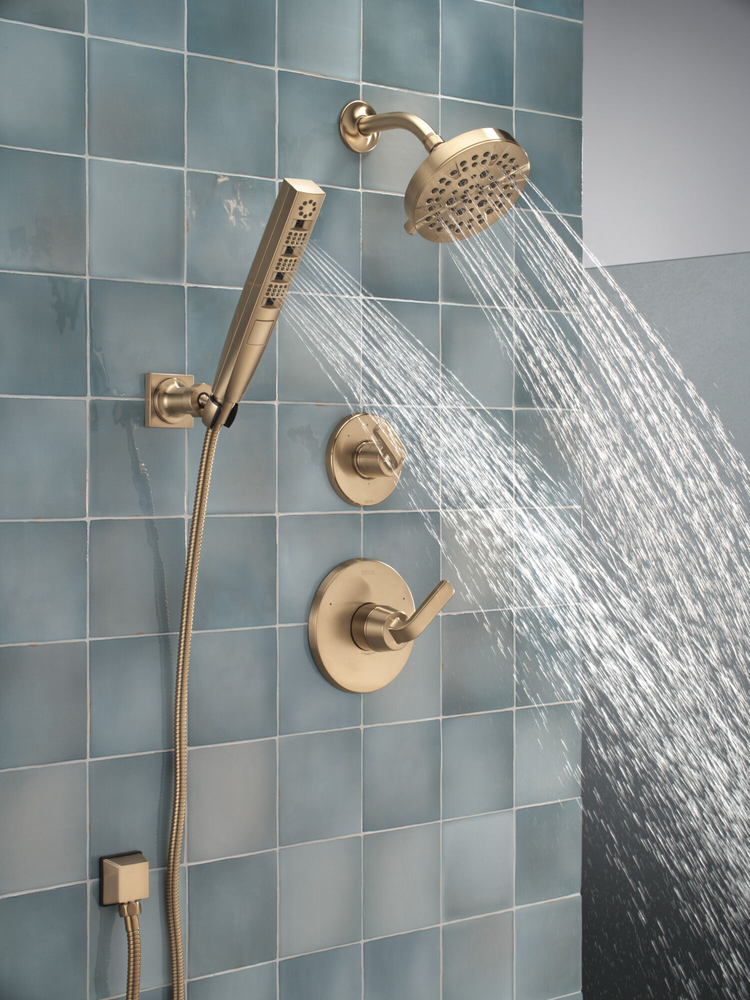 H2Okinetic® 4-Setting Wall Mount Hand Shower in Lumicoat