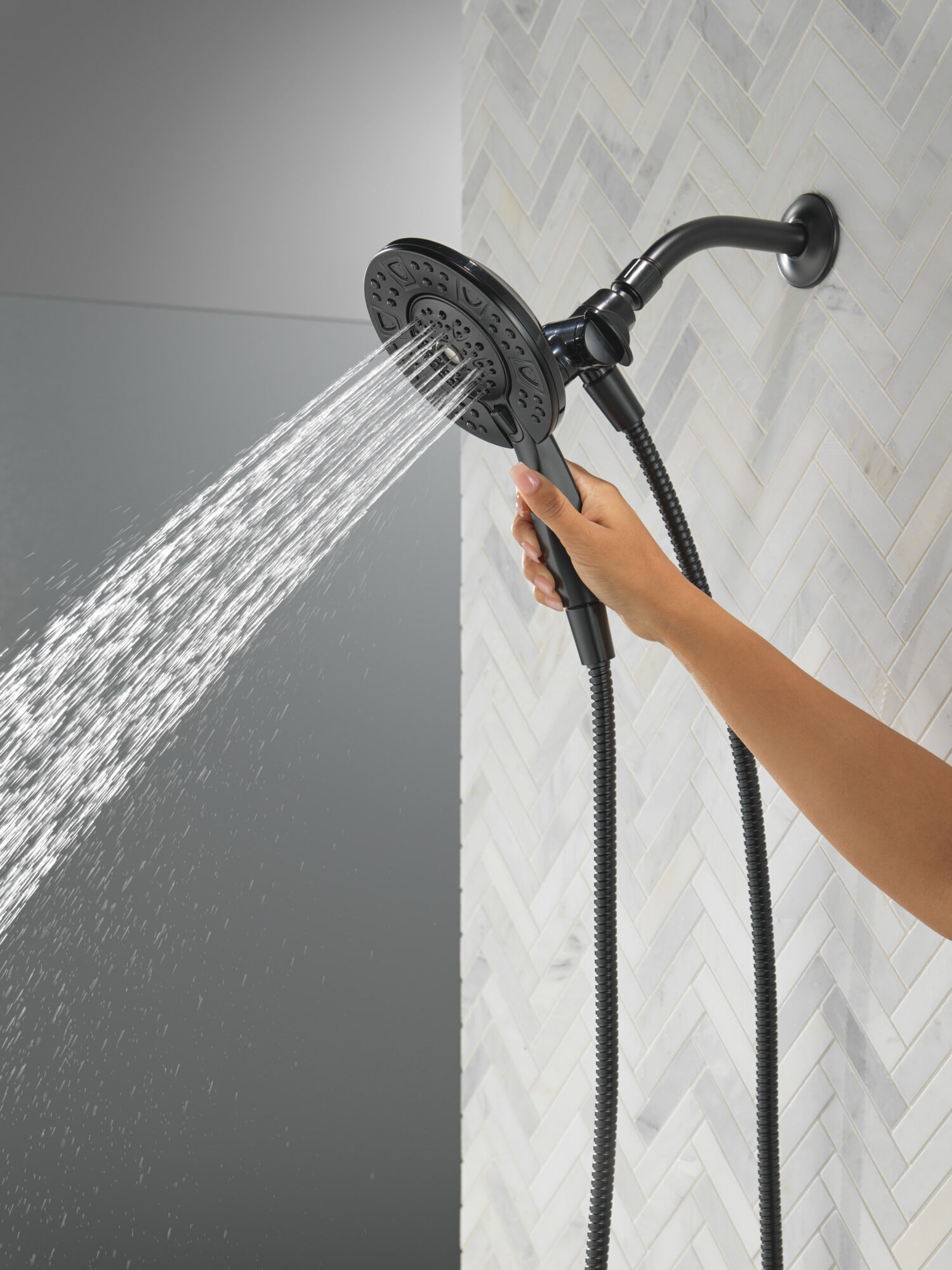 In2ition® 4-Setting Two-in-One Shower in Matte Black 75494BL