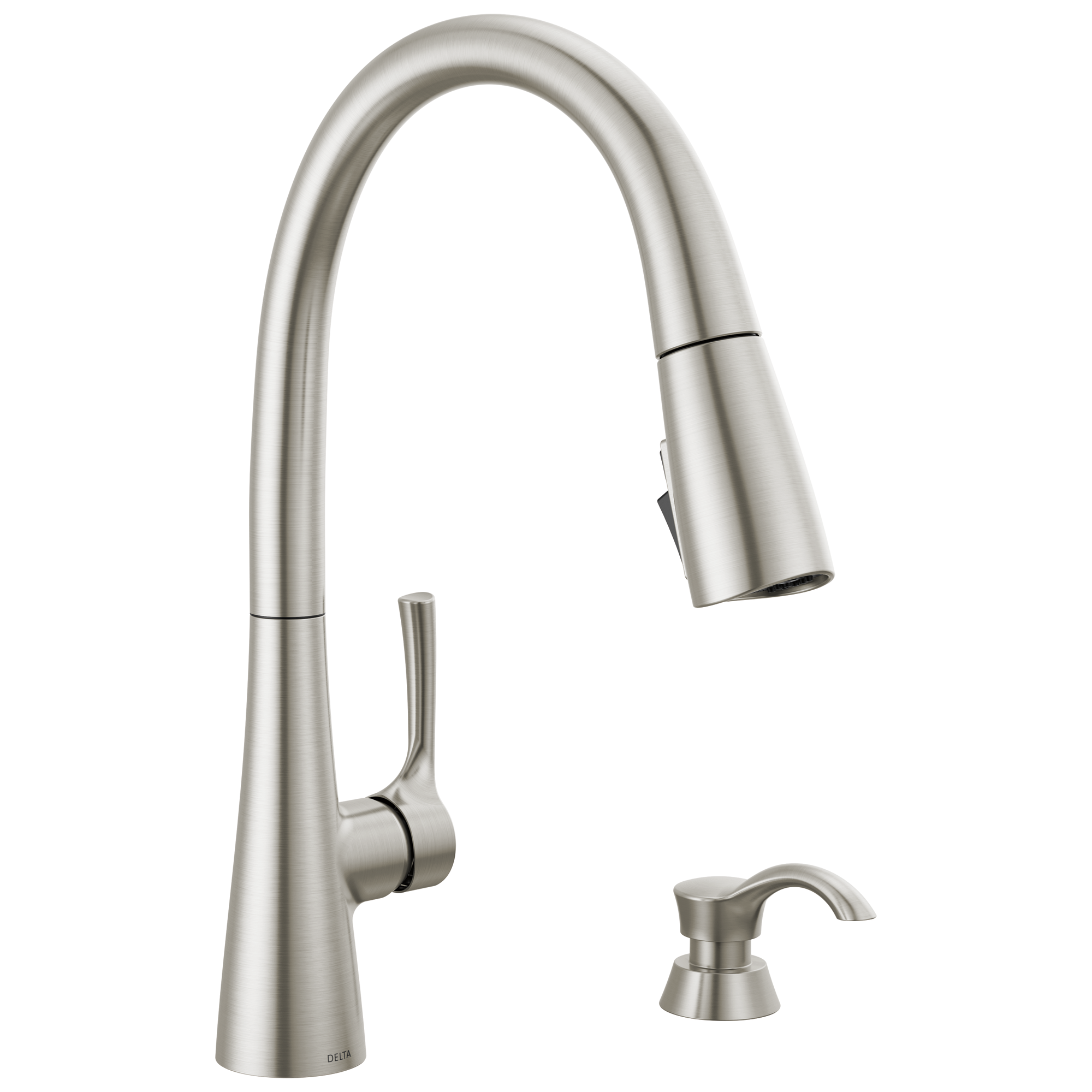 Details about   Delta Varos Pull Down Kitchen Faucet Stainless Steel w/ Soap Dispenser-Pls Read 