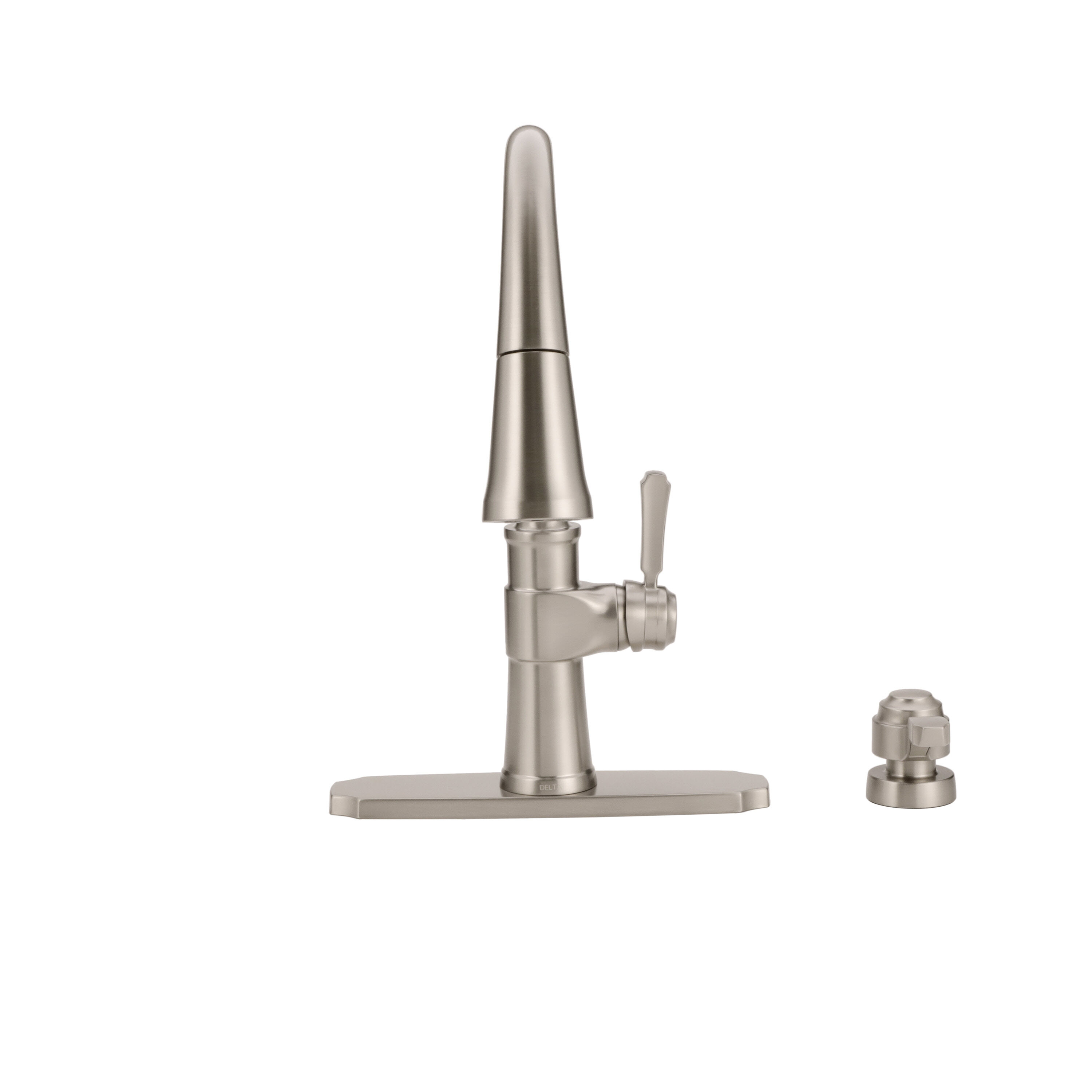 Single Handle Pull-Down Kitchen Faucet with Soap Dispenser and