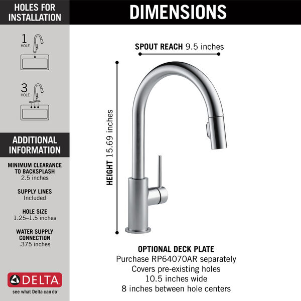 Arctic Stainless 9159 Ar Dst Delta Faucet