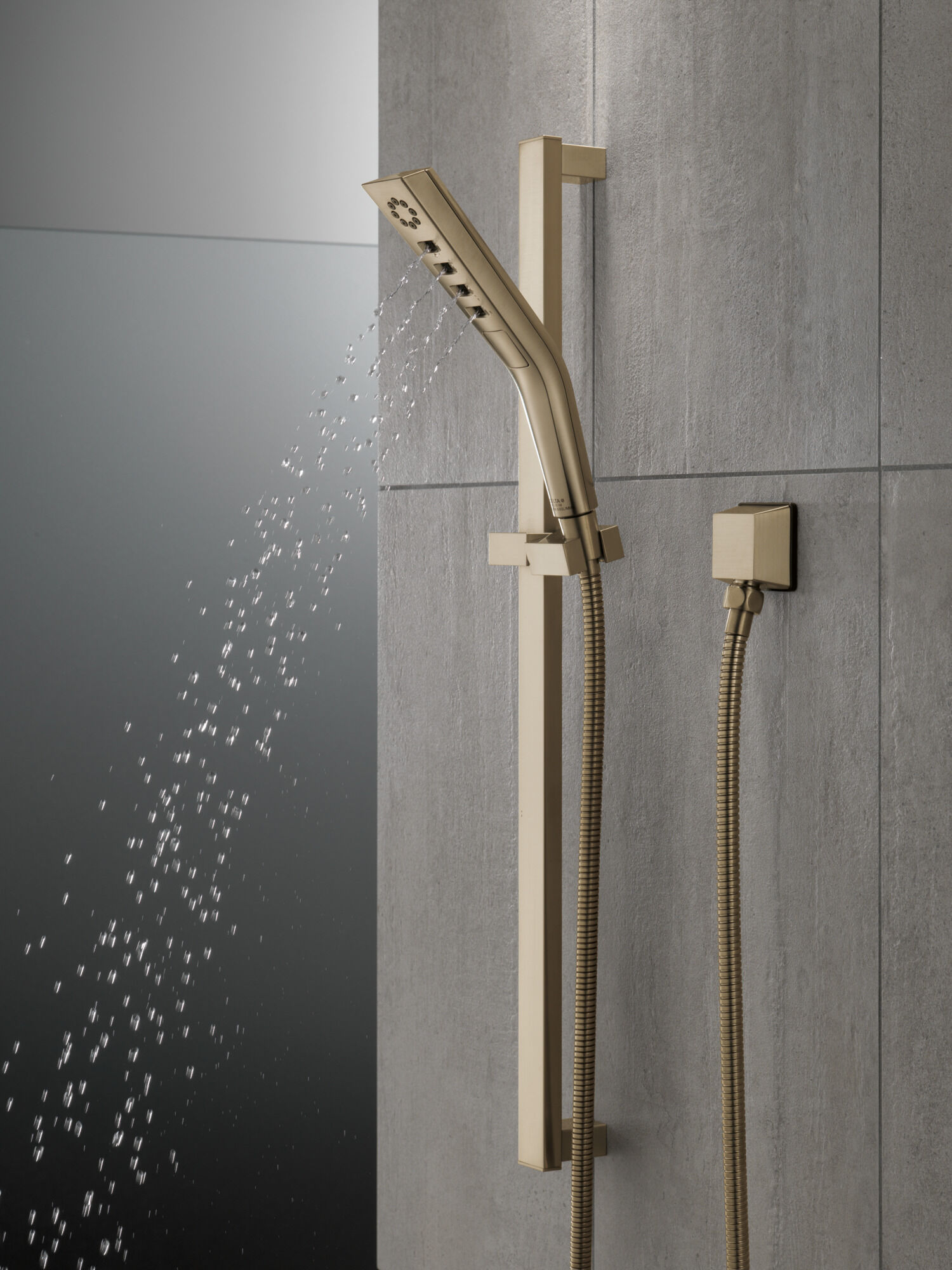 H2Okinetic® 3-Setting Slide Bar Hand Shower in Champagne Bronze