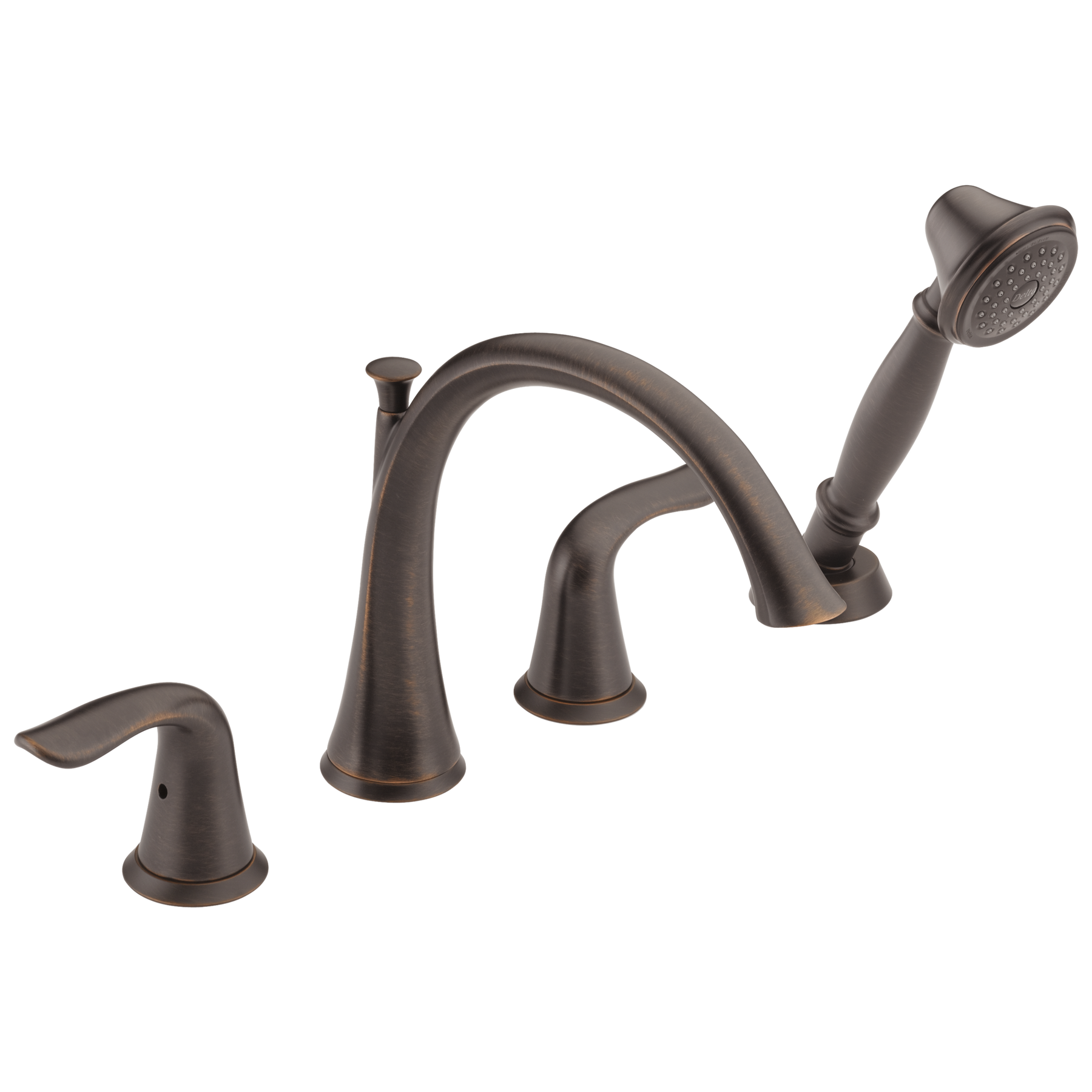 Roman Tub with Handshower Trim in Venetian Bronze T4738-RB | Delta