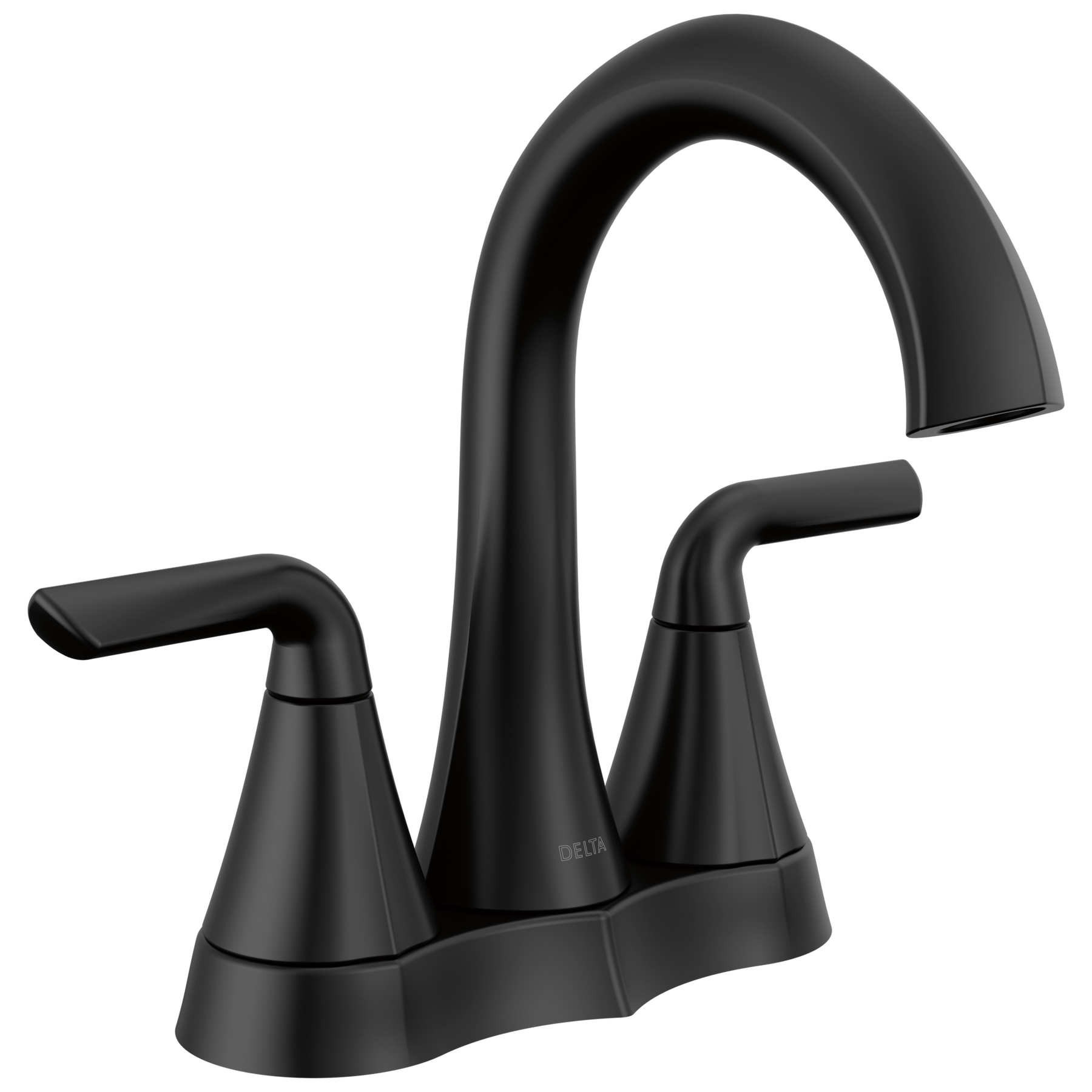 Two Handle Centerset Bathroom Faucet in Matte Black 25847LF-BL