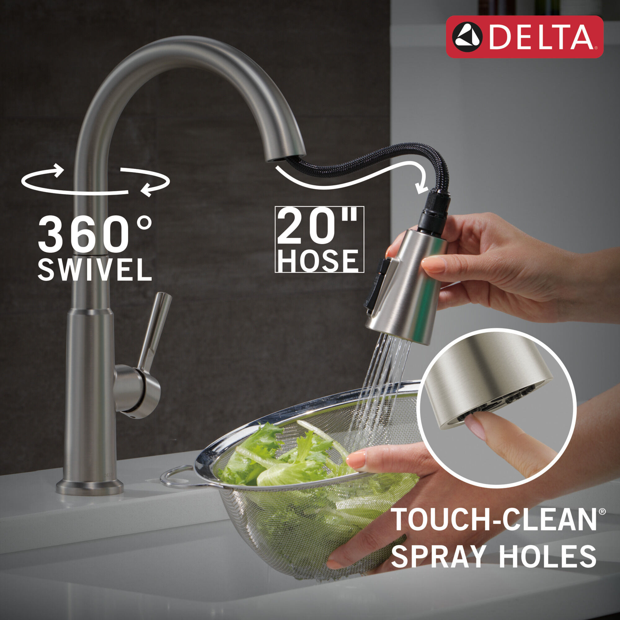 Single Handle Pull-Down Kitchen Faucet with Soap Dispenser and