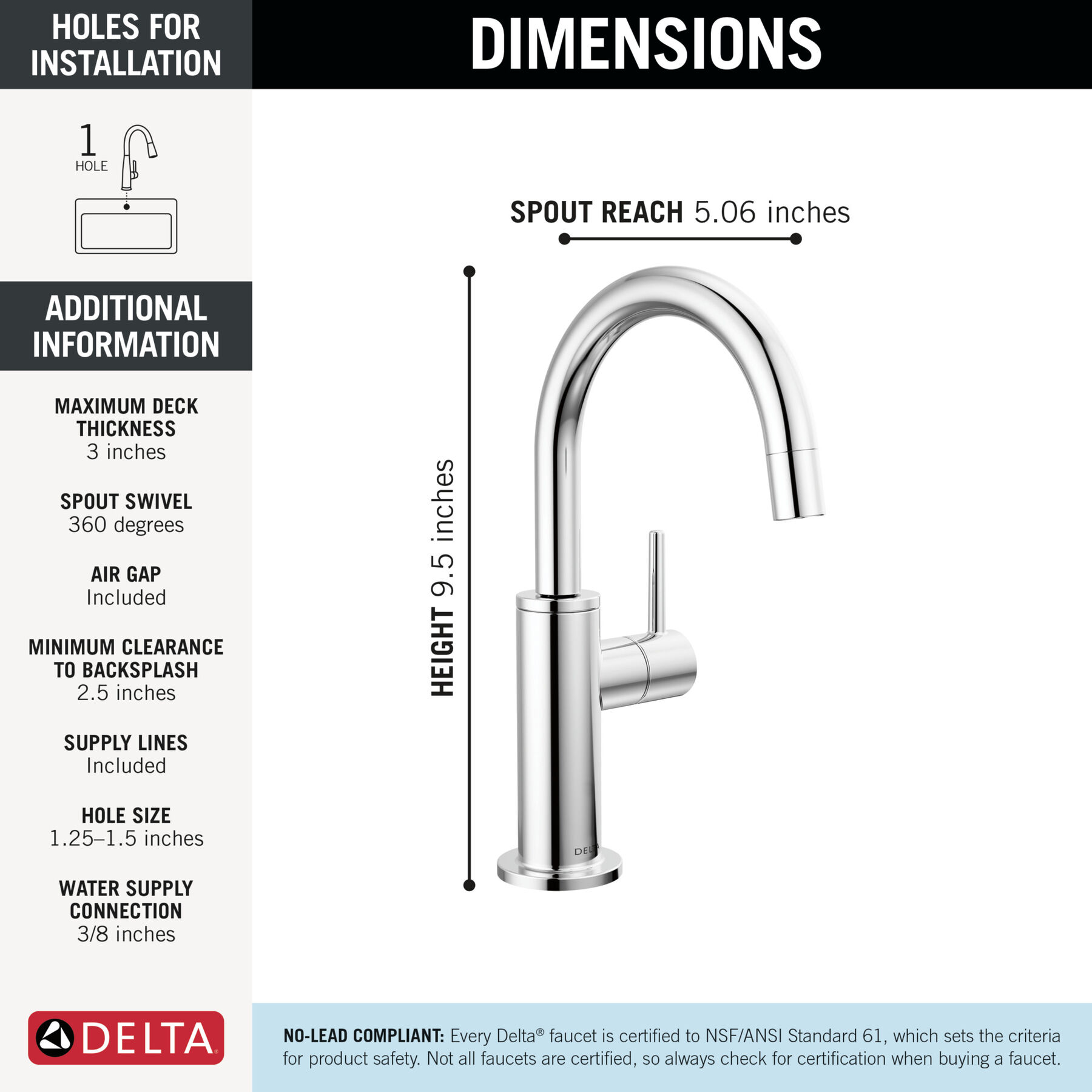 Contemporary Round Beverage Faucet