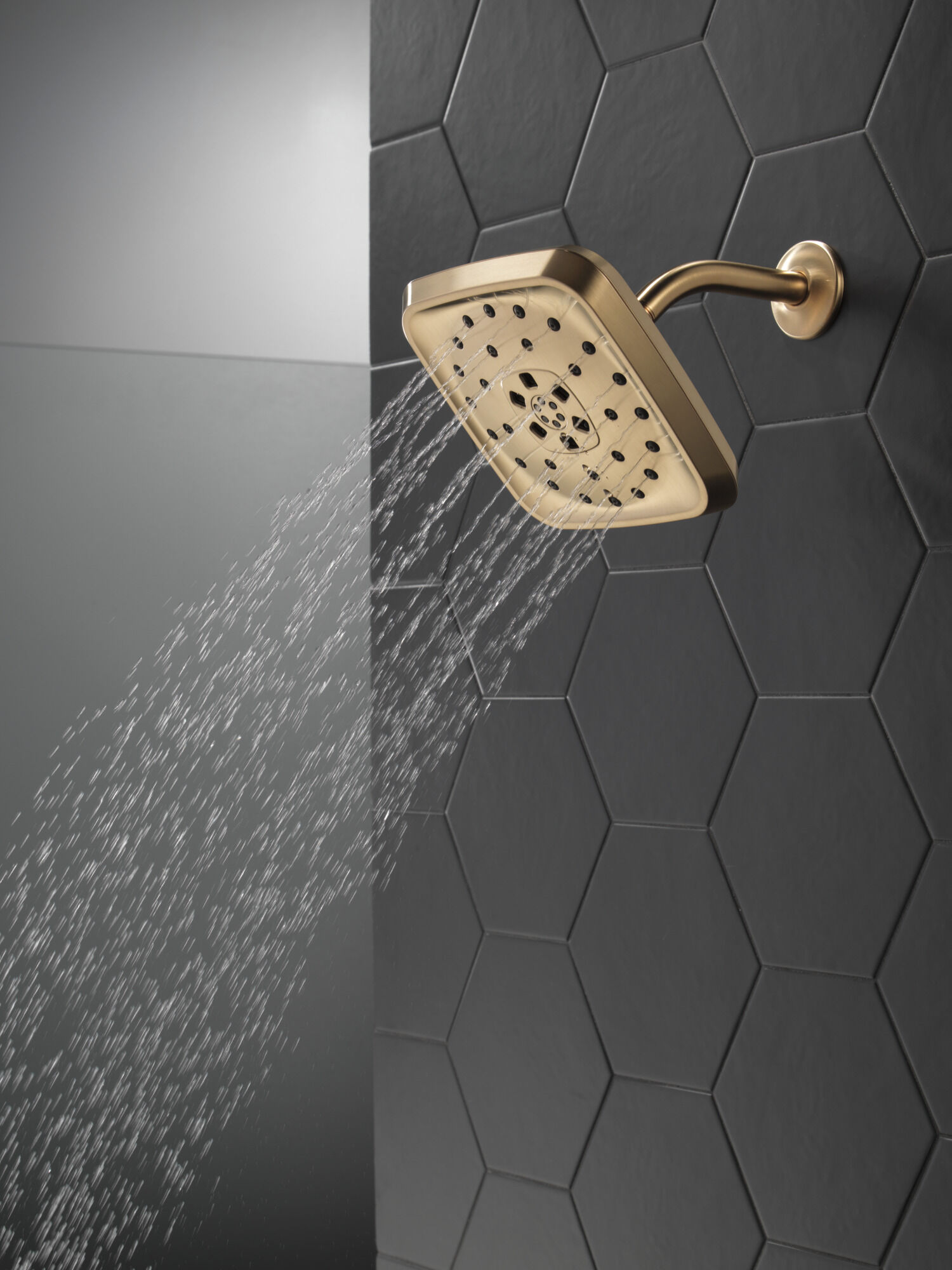 H2Okinetic® 4-Setting Shower Head with UltraSoak™ in Champagne