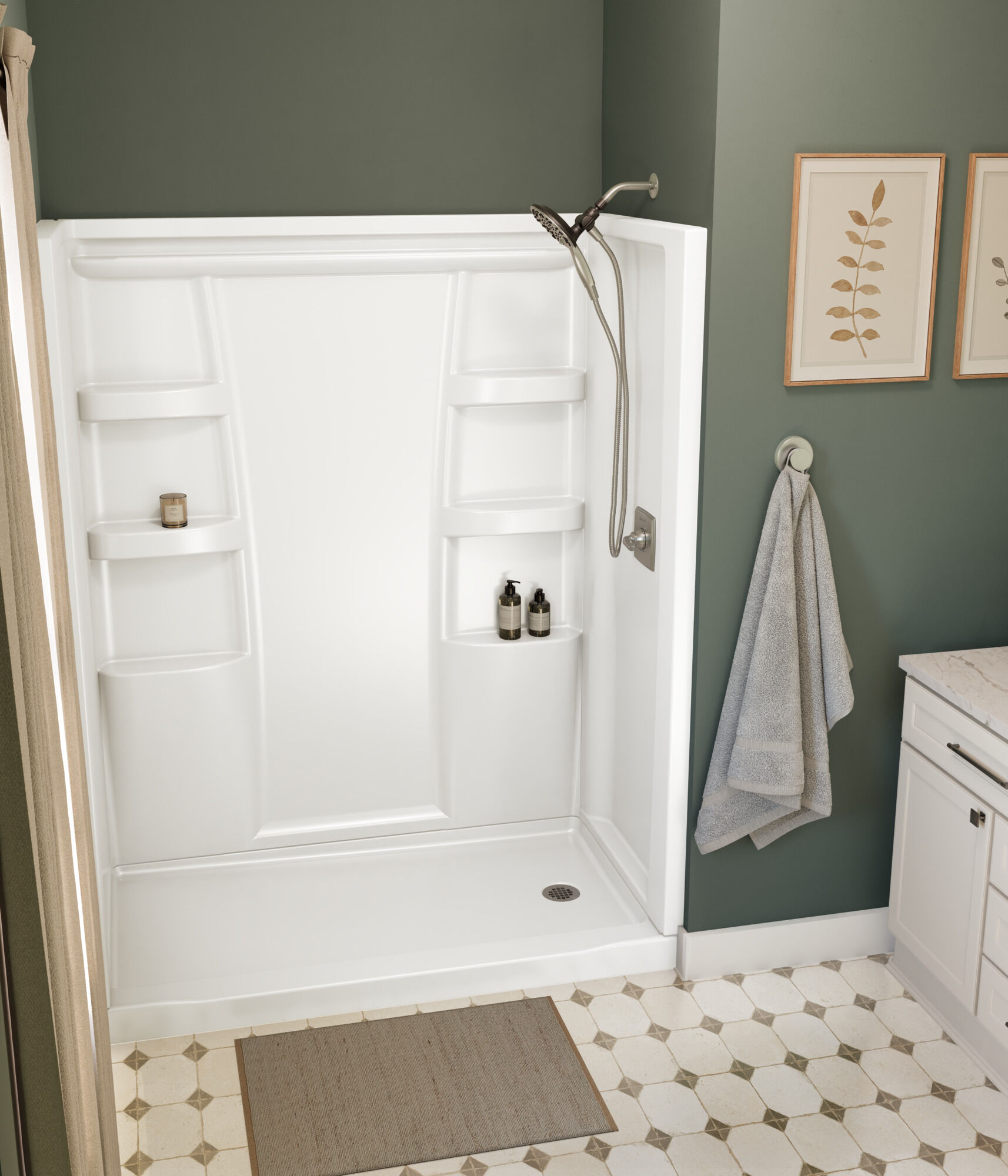 ProCrylic 60 in. x 32 in.Shower Base Right Drain in High Gloss