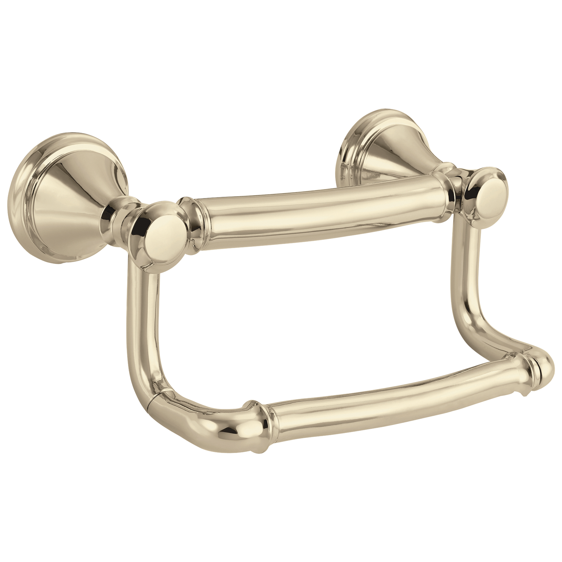 Traditional Tissue Holder with Assist Bar in Polished Nickel 41350PN