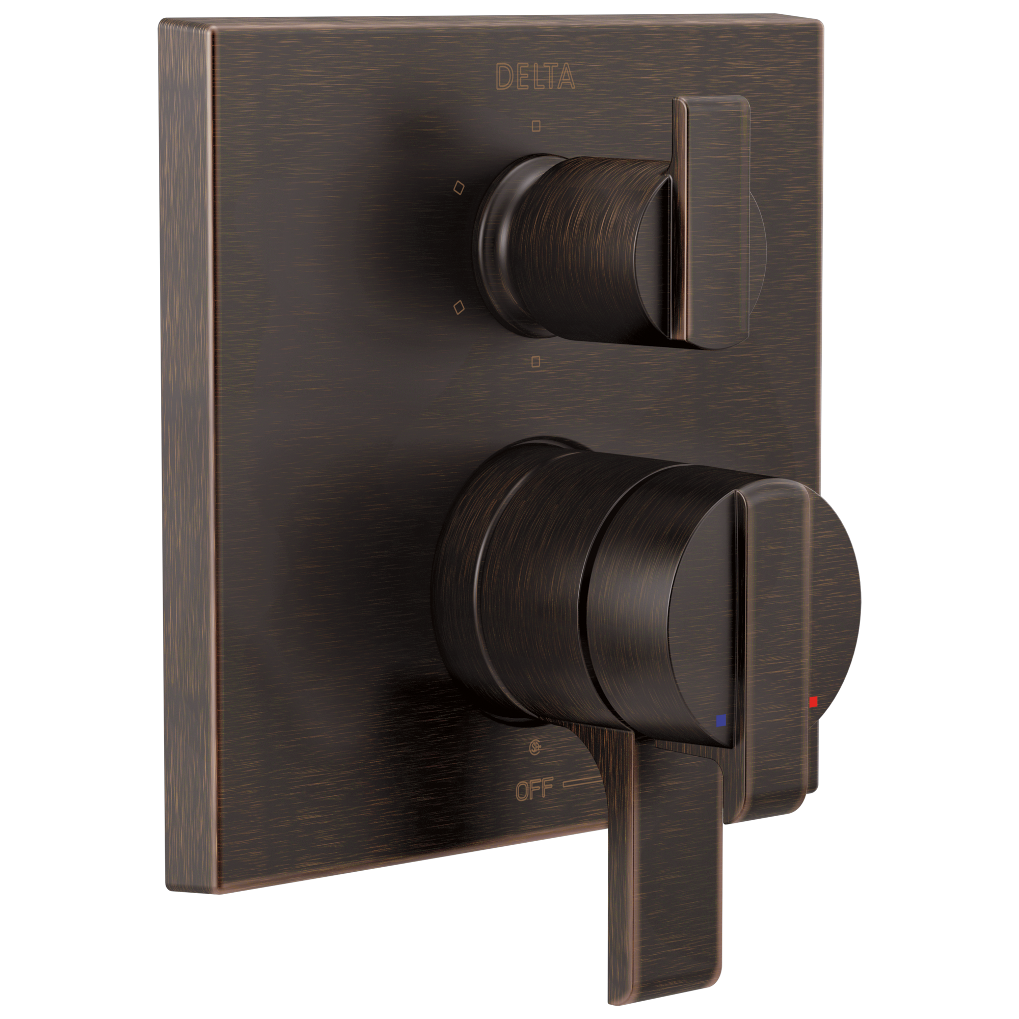 Delta Faucet Ara Angular Modern Monitor 17 Series Valve Trim with 6-Setting Integrated Diverter - Venetian Bronze