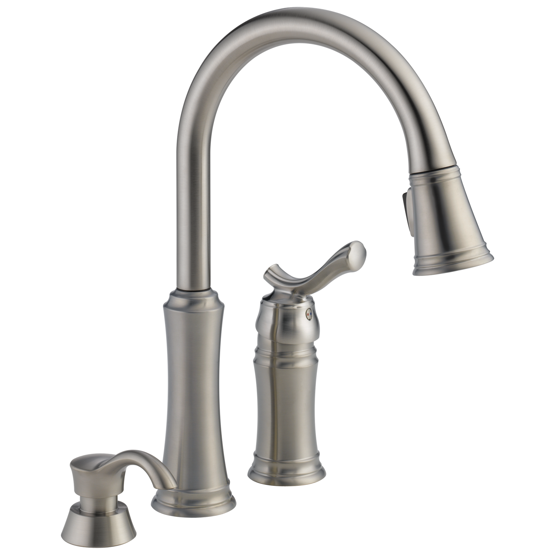 きょんS Pull-Down Kitchen Faucet with Soap Dispenser in Stainless 59963