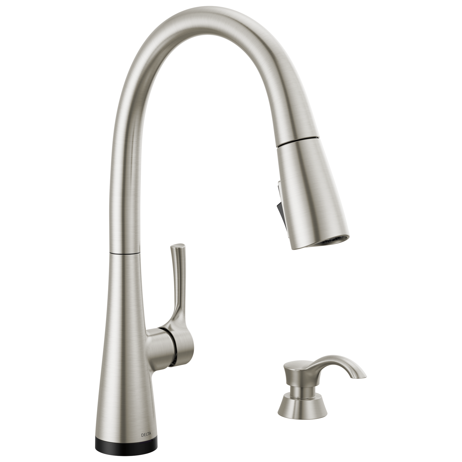 Single Handle Pull-Down Kitchen Faucet with Soap Dispenser and