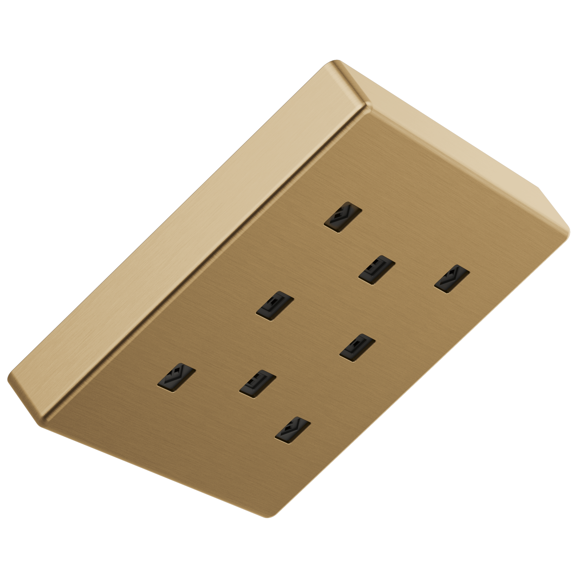 Delta Faucet Universal Showering Components H2Okinetic Single-Setting Metal Raincan Shower Head - Lumicoat Champagne Bronze