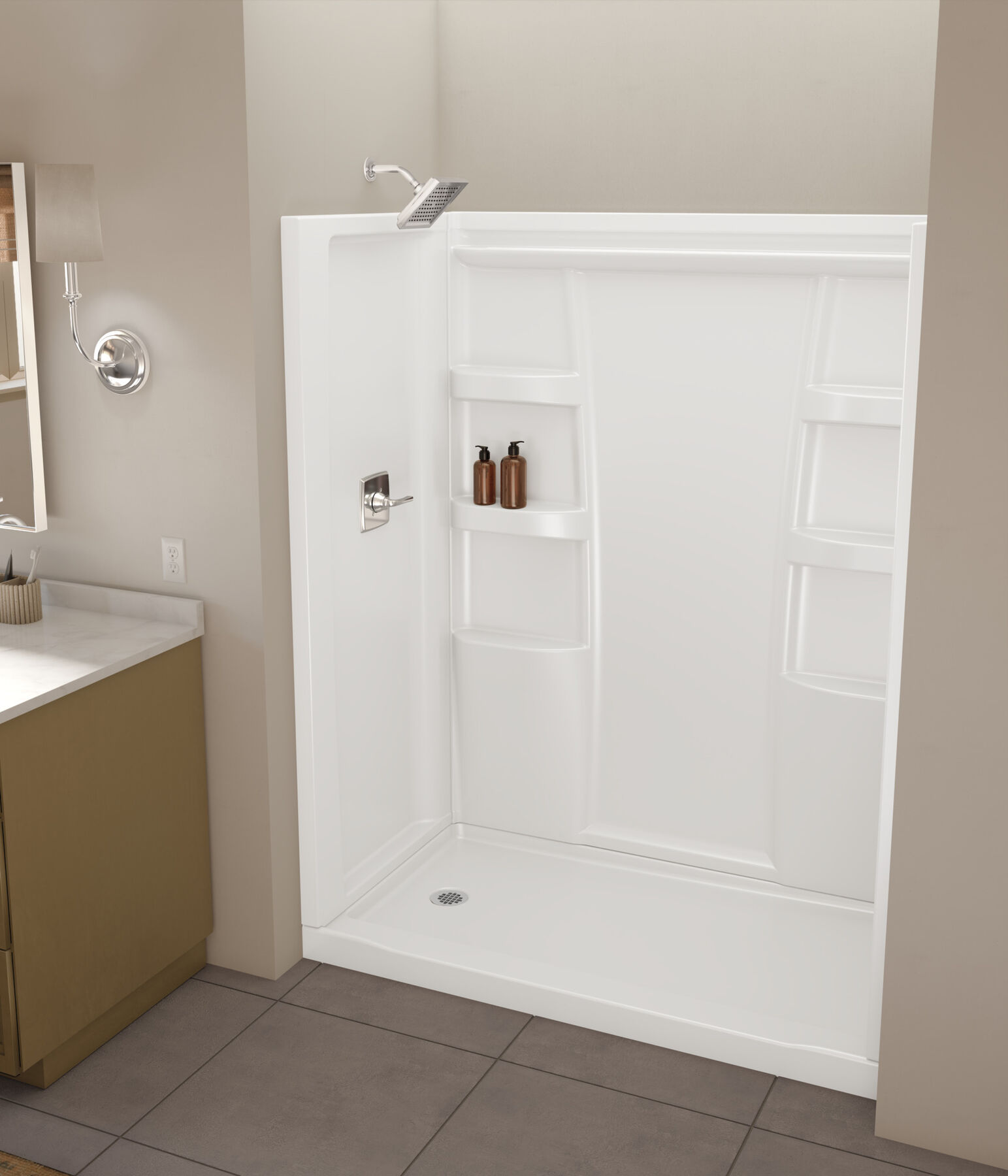 ProCrylic 60 in. x 32 in.Shower Base Left Drain, image 4