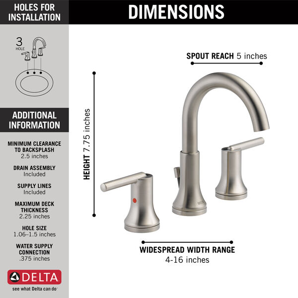 Stainless 3559 Ssmpu Dst Delta Faucet, Delta Trinsic Stainless 2 Handle Bathtub And Shower Faucet