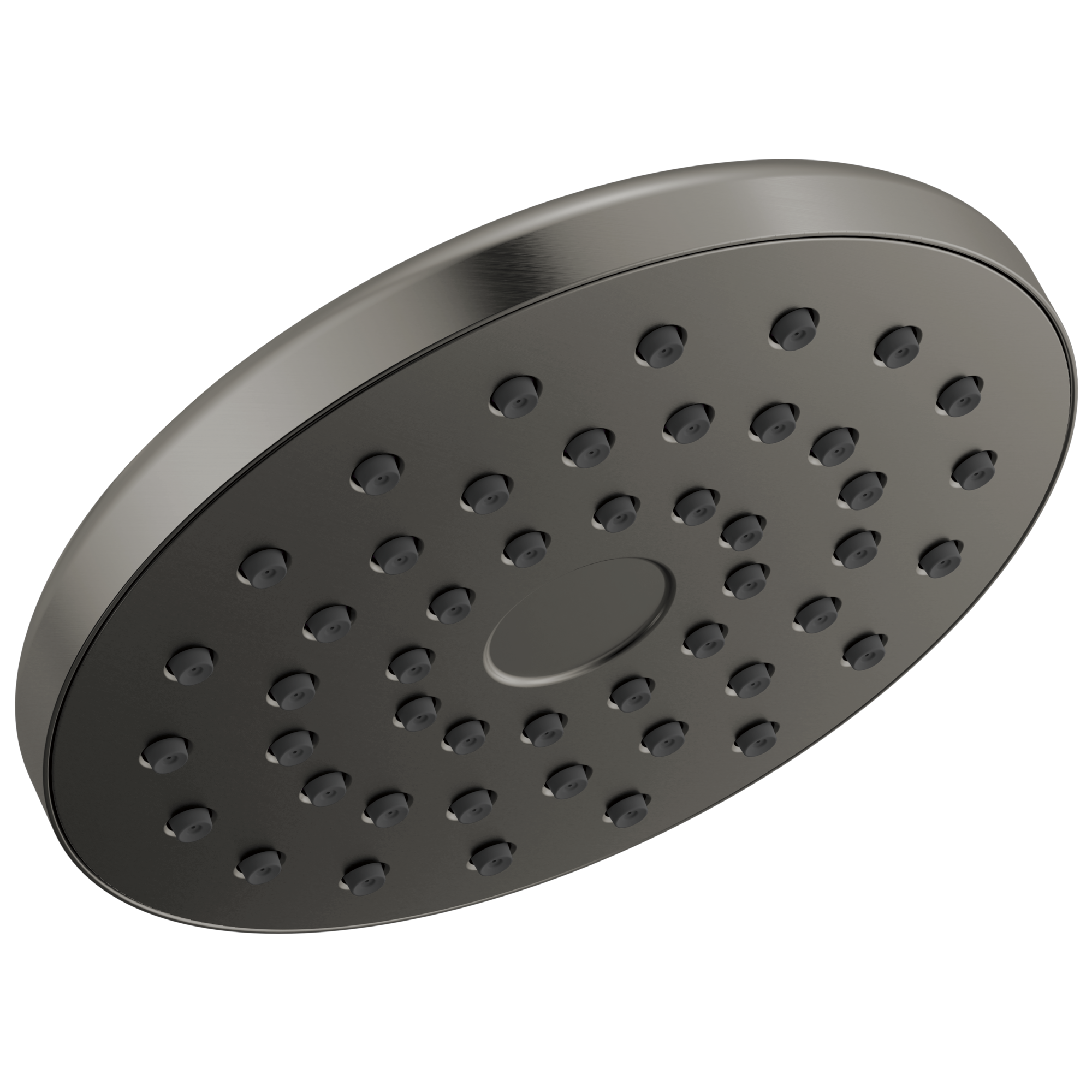 Delta Faucet Universal Showering Components: PivotPro Raincan Shower Head - Lumicoat Black Stainless