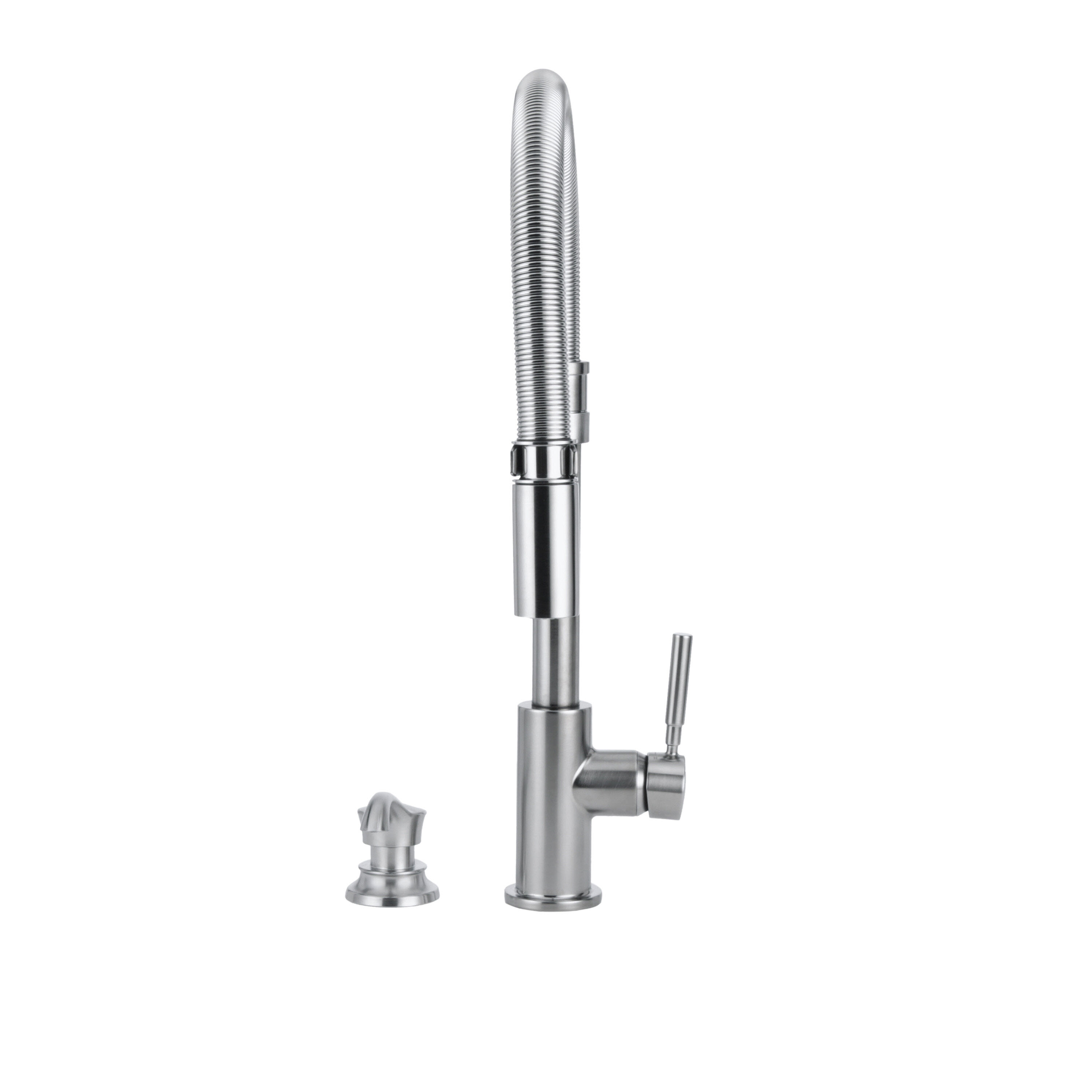 Commercial Single-Handle Pull-Down Kitchen Faucet in Arctic