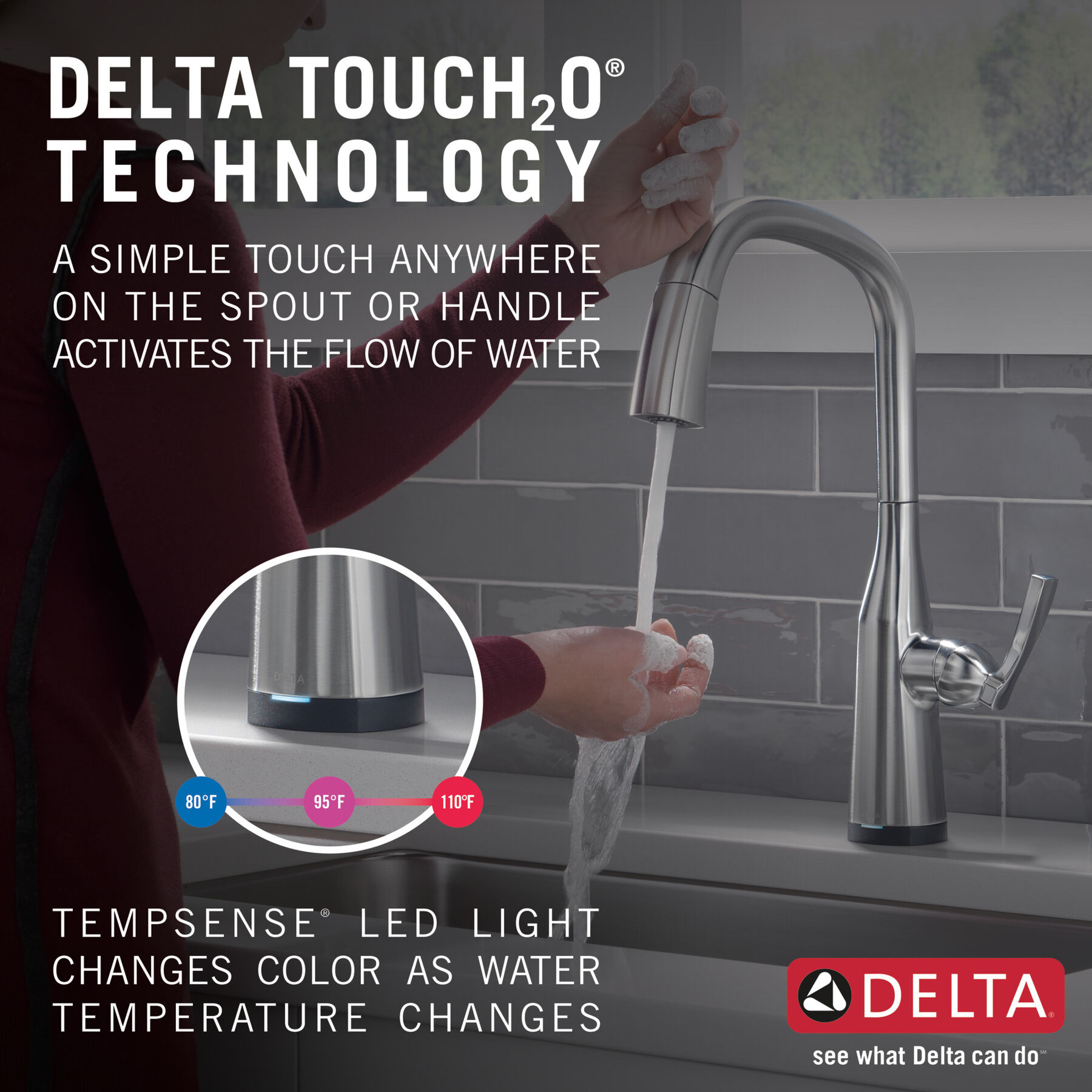 Single Handle Pull-Down Kitchen Faucet with Touch<sub>2</sub>O&reg; Technology