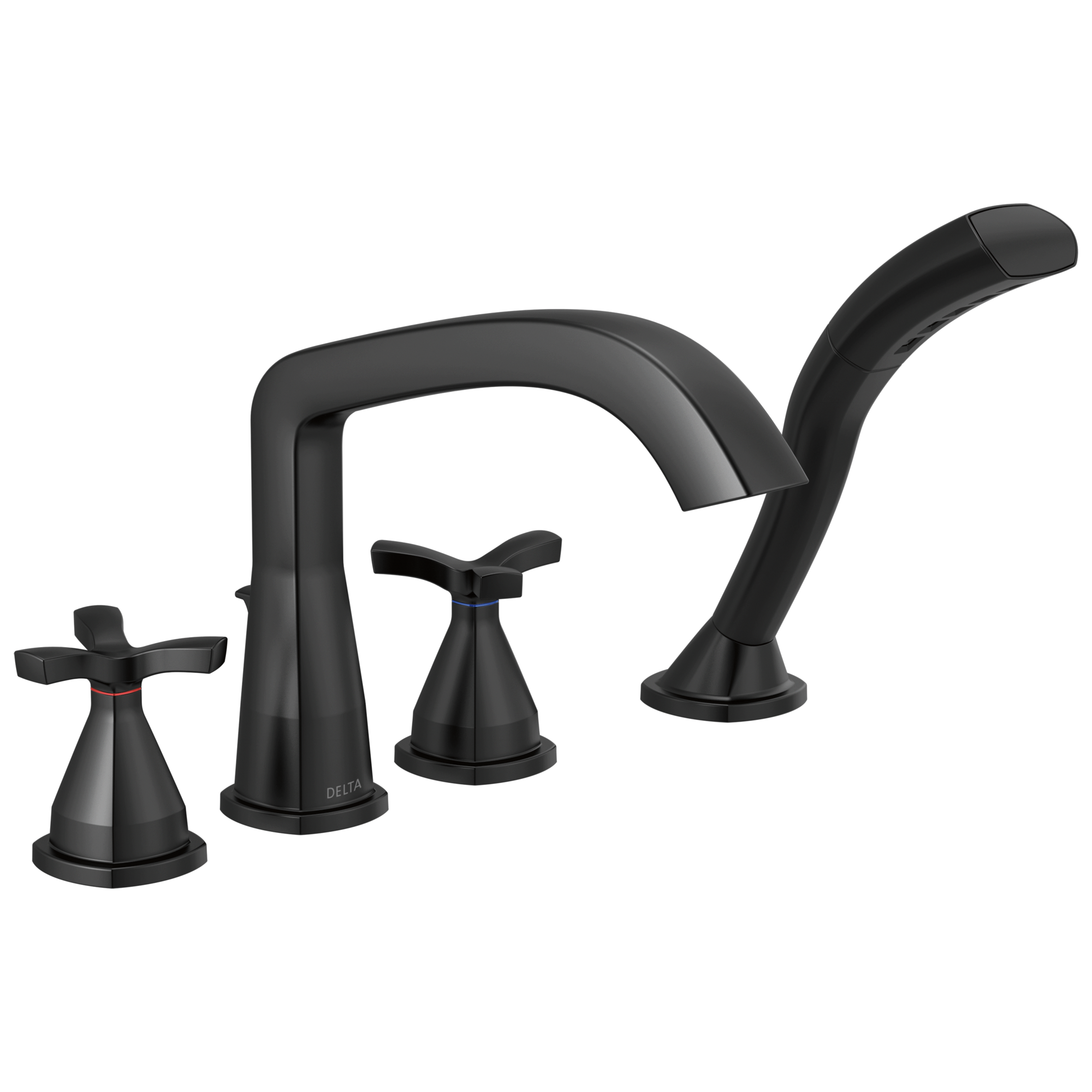 Delta Faucet Stryke Four Hole Roman Tub Trim - - Matte Black