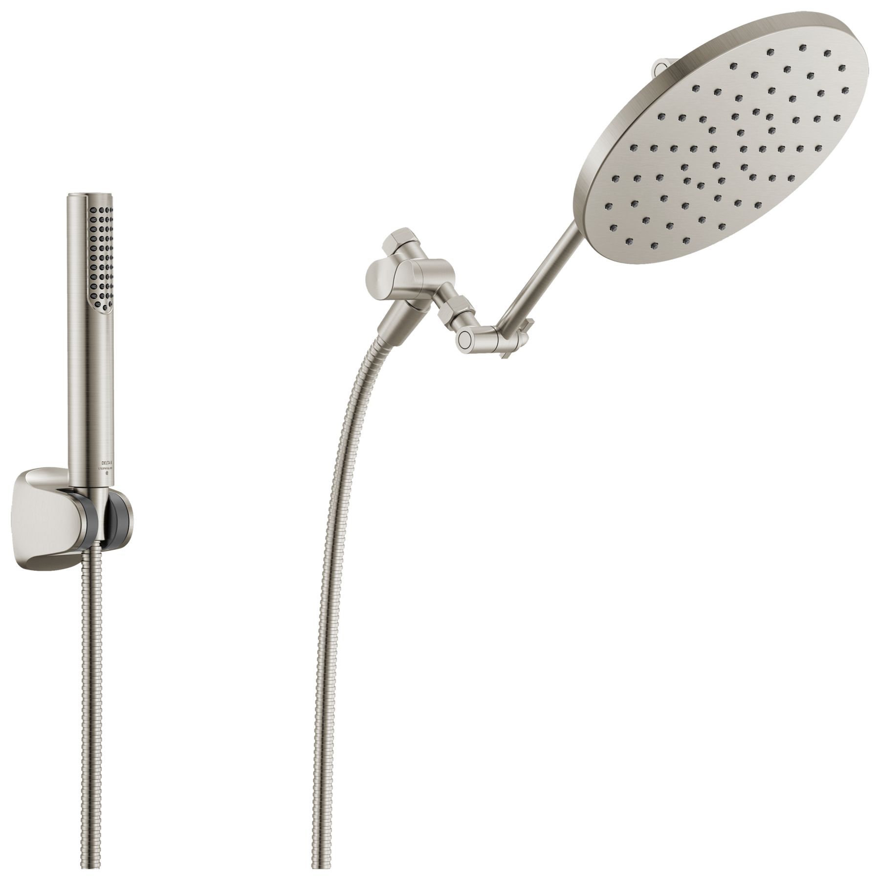 Adjustable Raincan Shower Head with Hand Shower