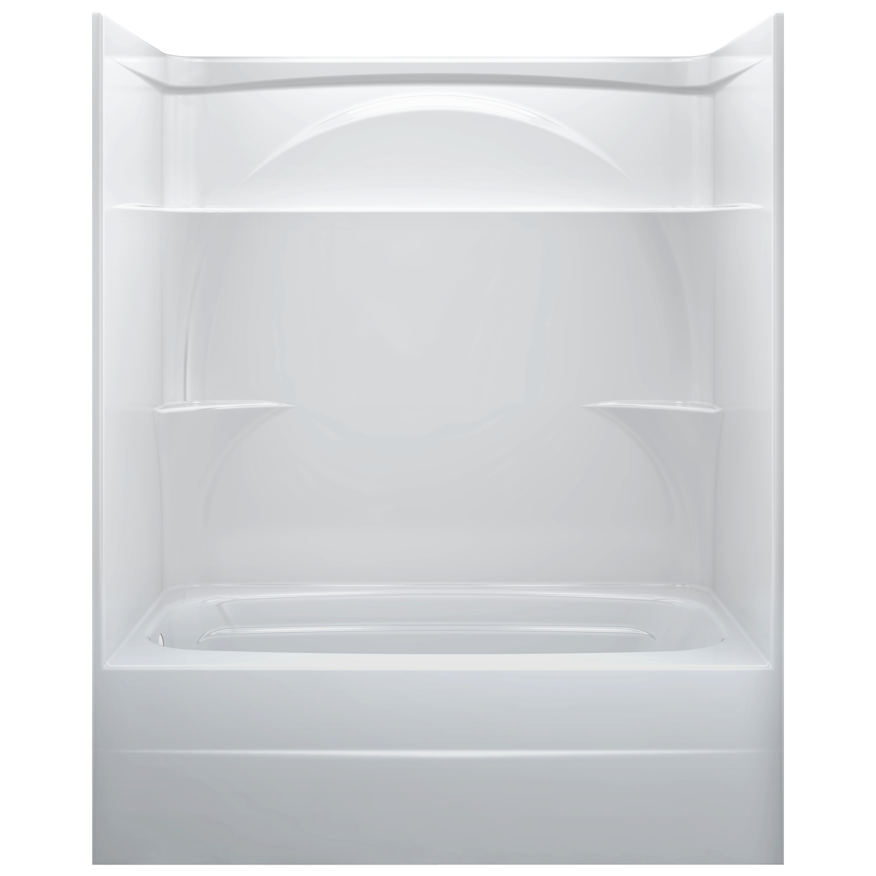 60" x 32" One Piece Tub ShowerLeft Drain in High Gloss White