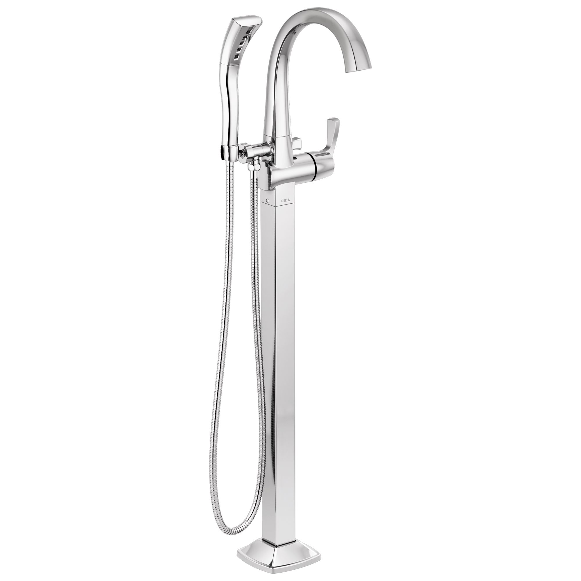 Delta Faucet Stryke Floor Mount Tub Filler Trim - Lumicoat - Chrome