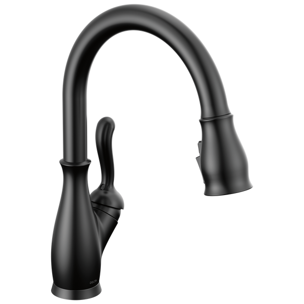 Single Handle PullDown Kitchen Faucet With ShieldSpray® Technology in Matte Black 9178BLDST