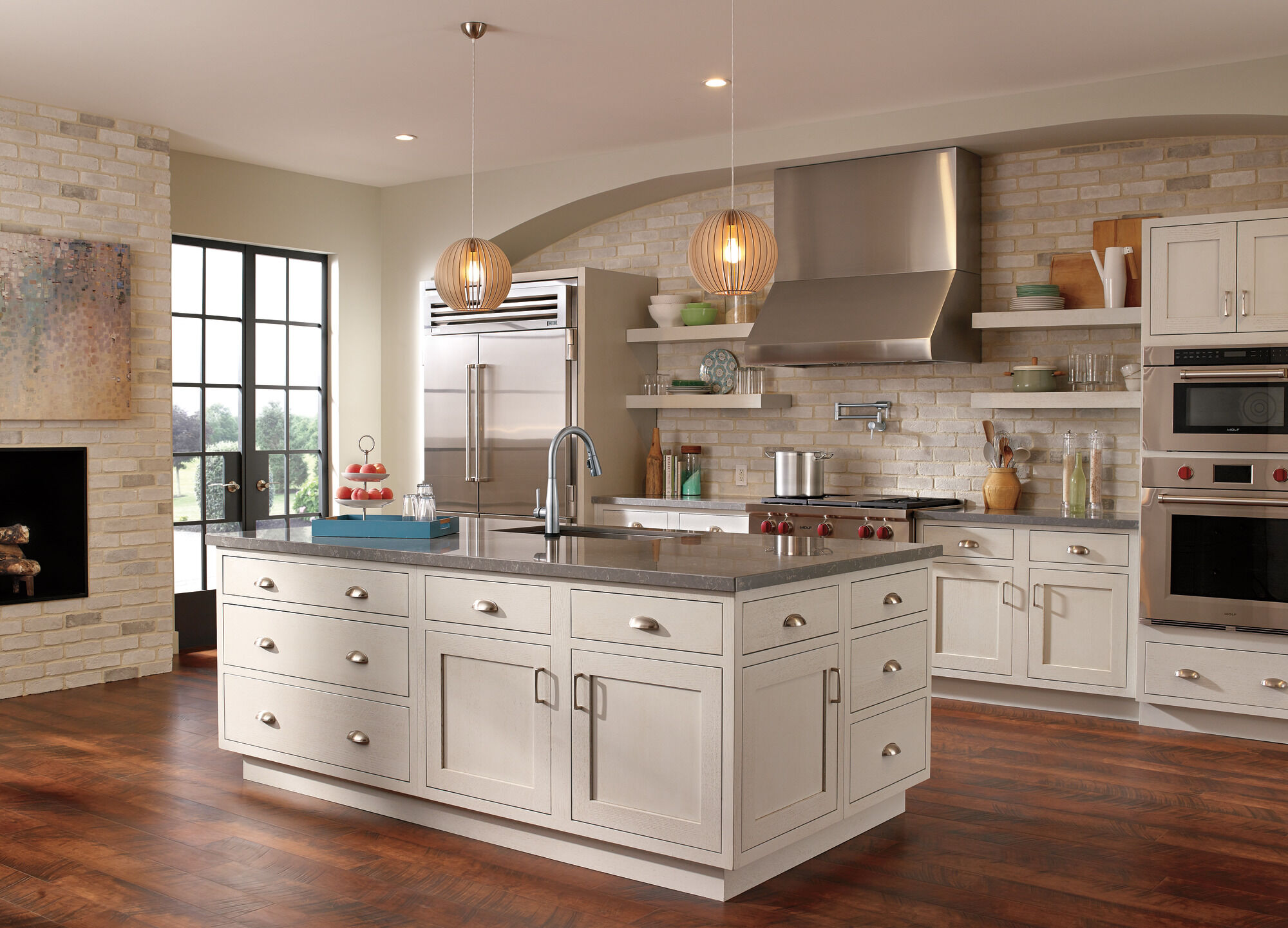 Contemporary Wall Mount Pot Filler in Arctic Stainless 1165LF-AR