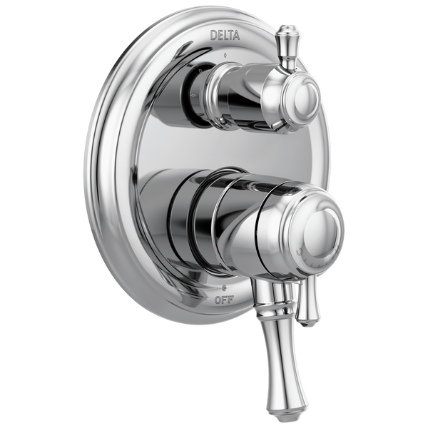 DELTA FAUCET T27T976-LHP 17 Thermostatic Integrated Six Function Less  Handle Shower Trim with Diverter, Chrome 並行輸入品 浴室、浴槽、洗面所