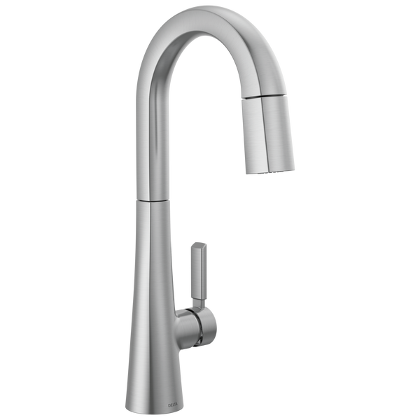 Single Handle Pull-Down Bar/Prep Faucet in Lumicoat® Arctic Stainless ...