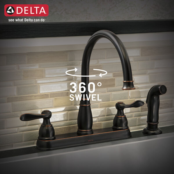 Two Handle Kitchen Faucet 21996lf Ob Delta Faucet
