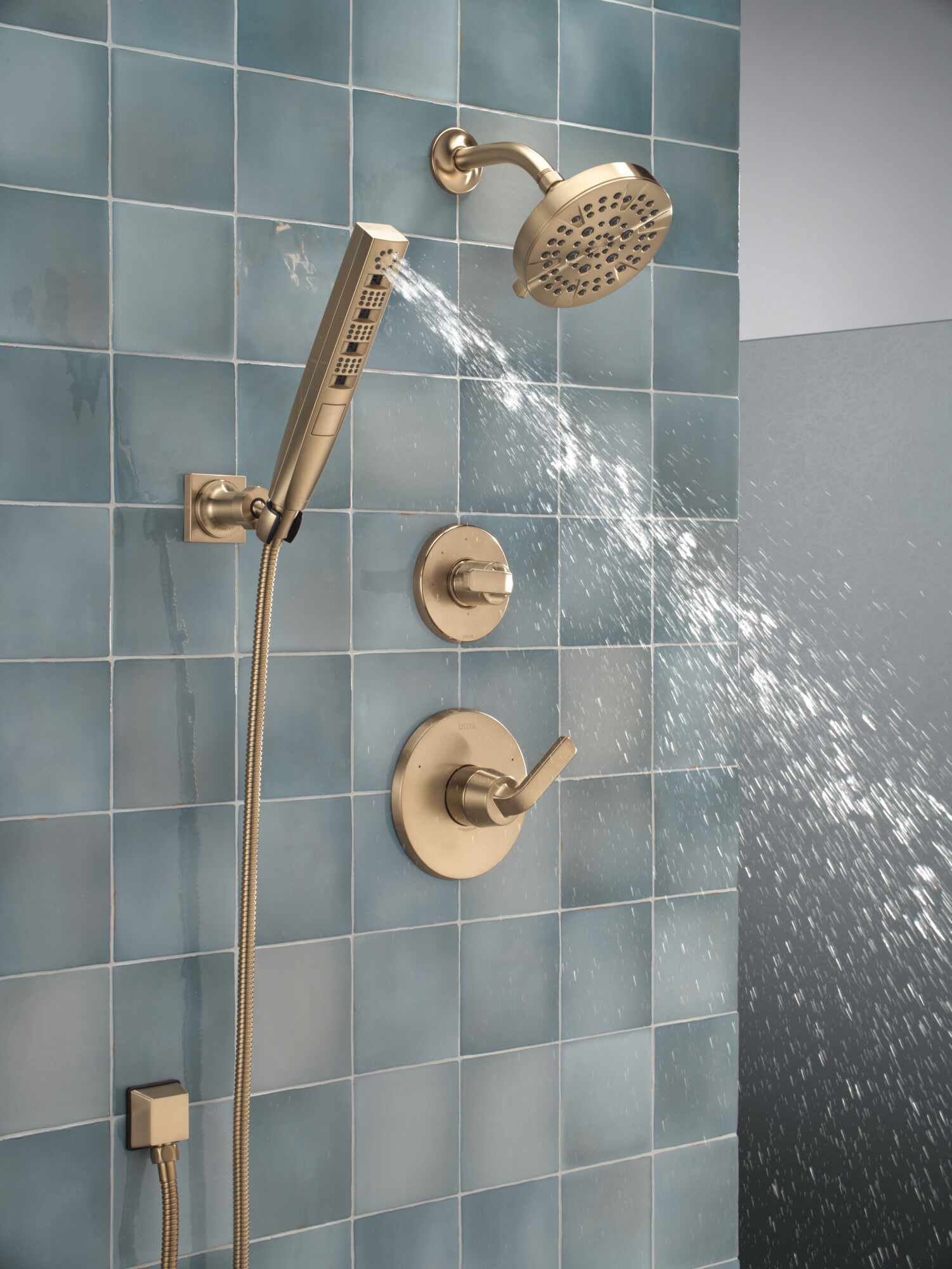 H2Okinetic® 4-Setting Wall Mount Hand Shower in Lumicoat