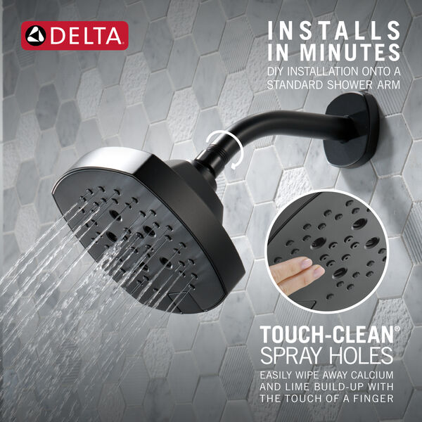 5Setting Shower Head in Matte Black 52663BL Delta Faucet