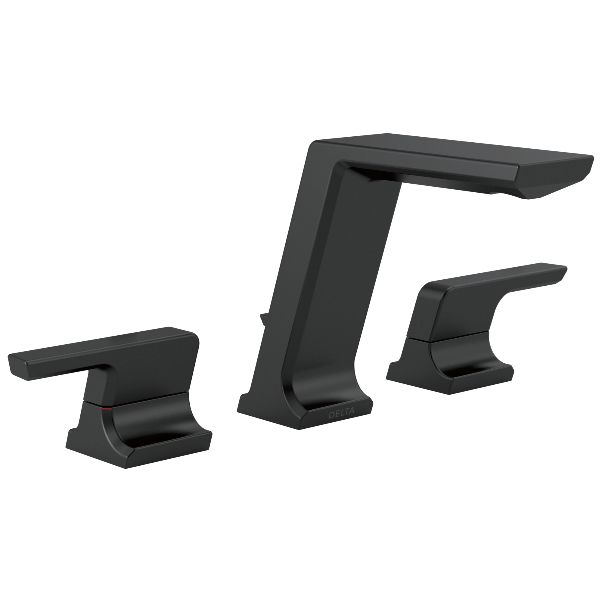 Delta Faucet Pivotale Two Handle Widespread Bathroom Faucet - - Matte Black