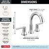 Two Handle Widespread Pull-Down Bathroom Faucet