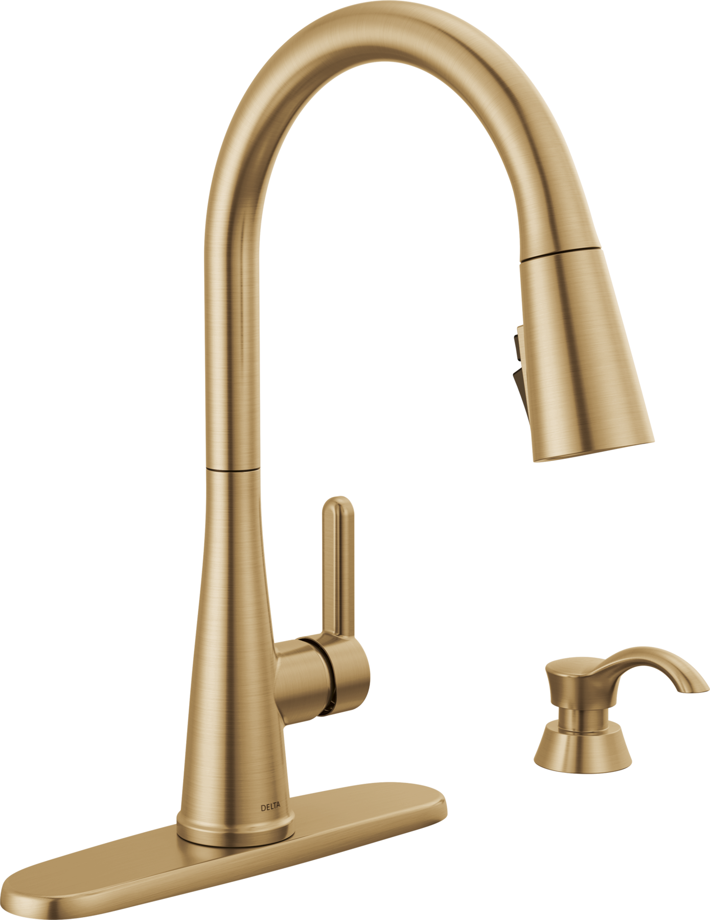 Chapado en Laton ゴールド　D Pull-Down Kitchen Faucet 1L w/Soap (Recertified) in Champagne