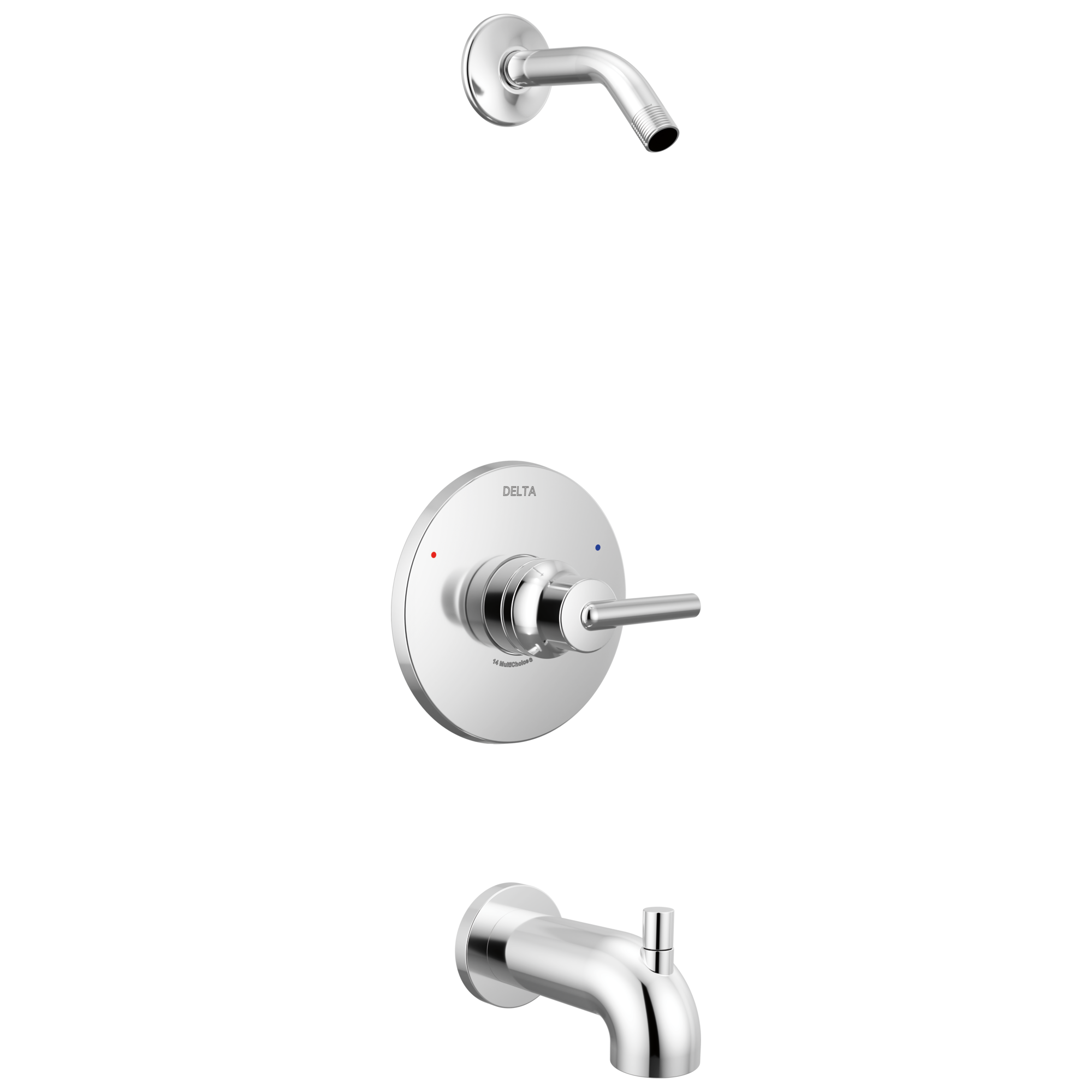 Delta Faucet Trinsic Monitor 14 Series Tub & Shower Trim - Less Head - Chrome