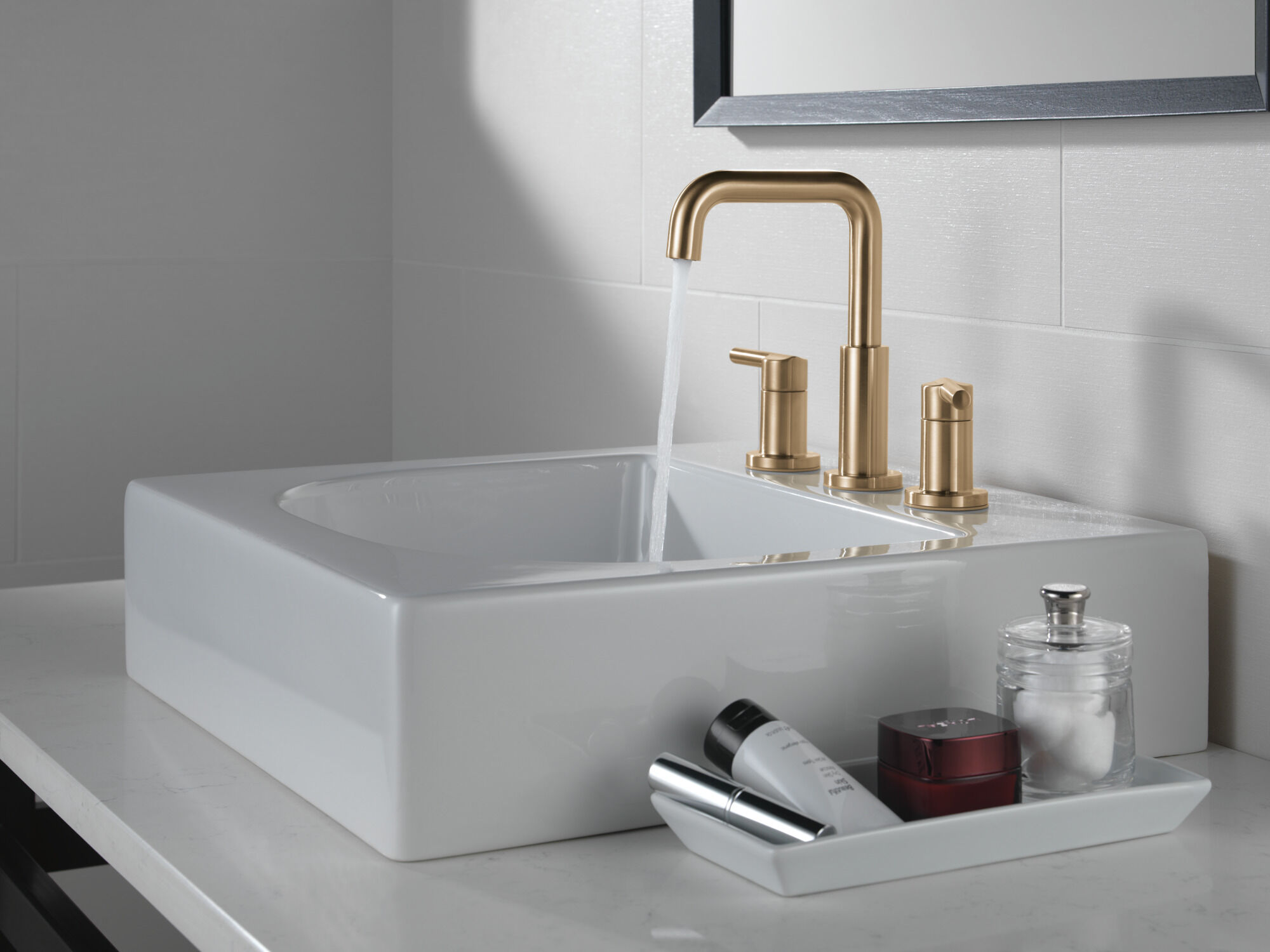 Two Handle Widespread Bathroom Faucet in Champagne Bronze 35849LF