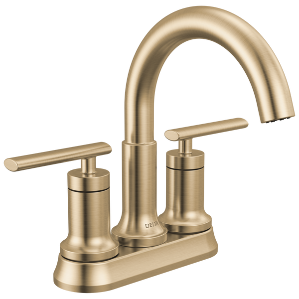 Two Handle Tract-Pack Centerset Bathroom Faucet in Champagne