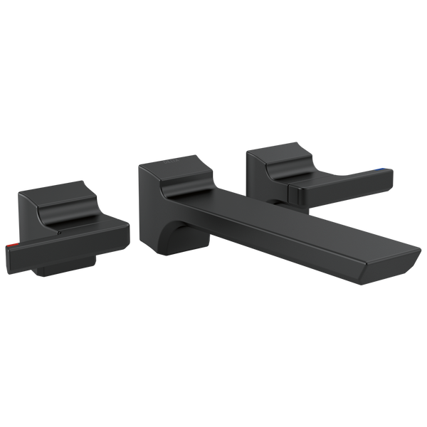 WallMount Bathroom Faucet 2L Trim (Recertified) in Matte Black T3599LF