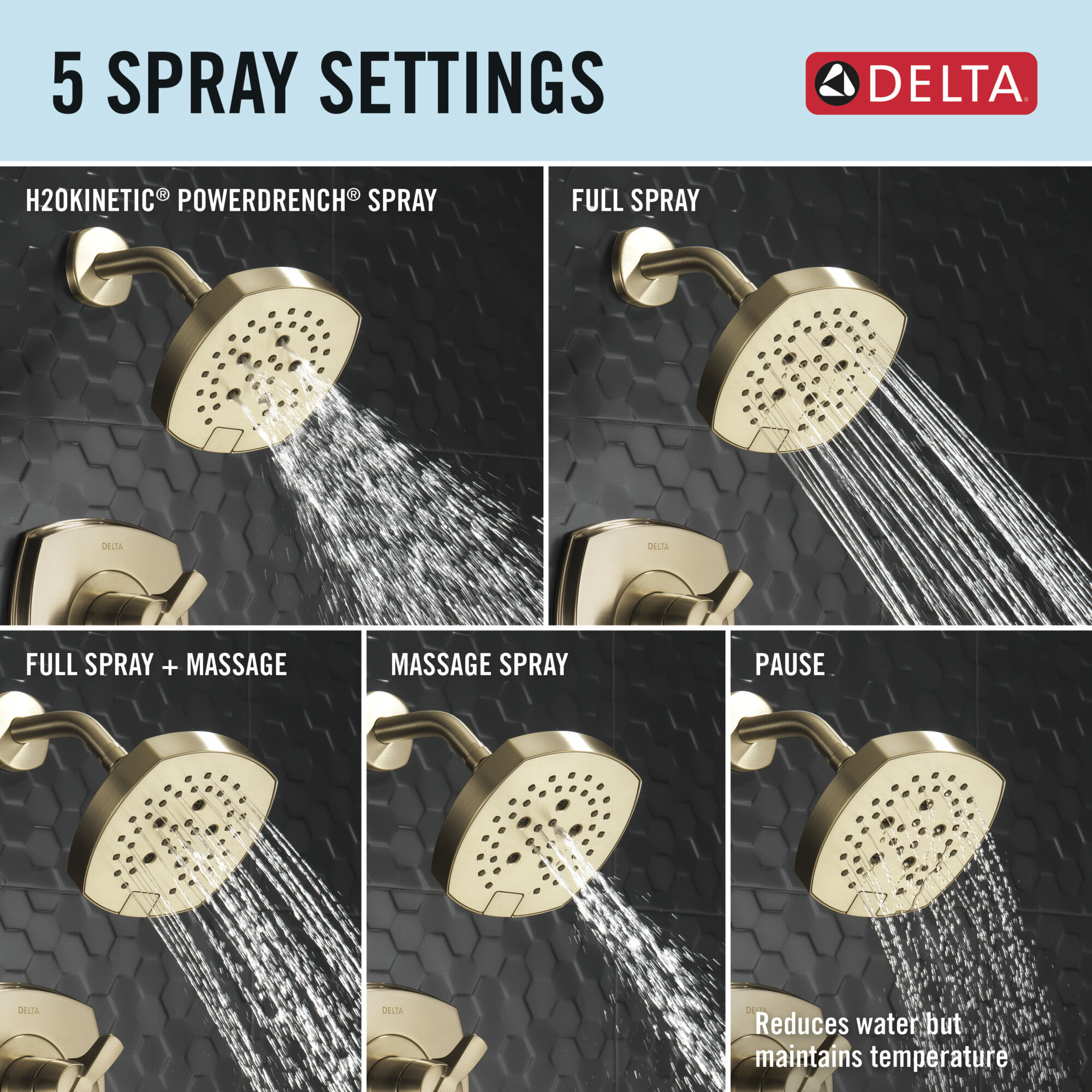 TaNa 17 Series Tub and Shower Only in Lumicoat® Champagne Bronze T17476