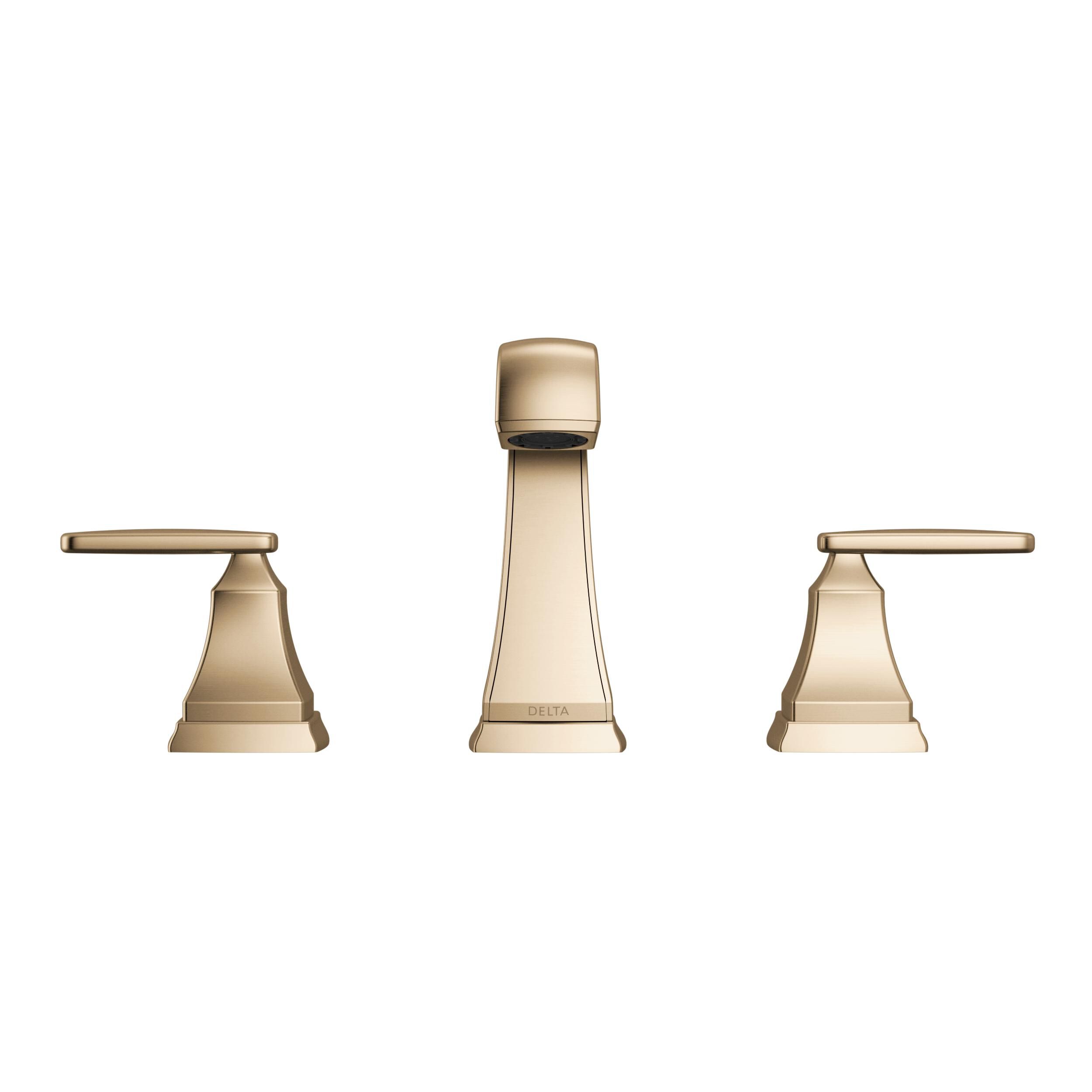 Two Handle Widespread Bathroom Faucet with EZ Anchor® in Champagne