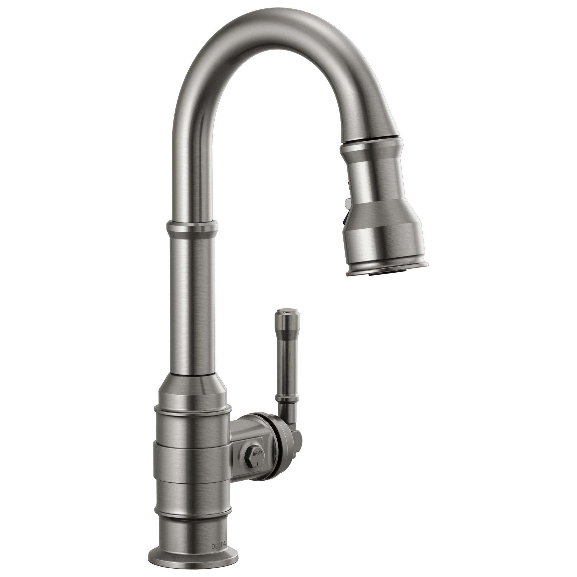 BroderickE Single Handle Pull-Down Bar/Prep Faucet - Black Stainless