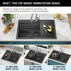 33&rdquo; Drop-In Top Mount&nbsp;16 Gauge Workstation Kitchen Sink Single Bowl&nbsp;with WorkFlow&trade; Ledge and Accessories