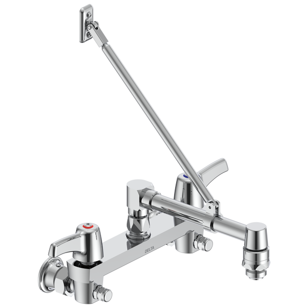 Two Handle 8" Wall Mount Service Sink Faucet in Chrome 28C2363 Delta